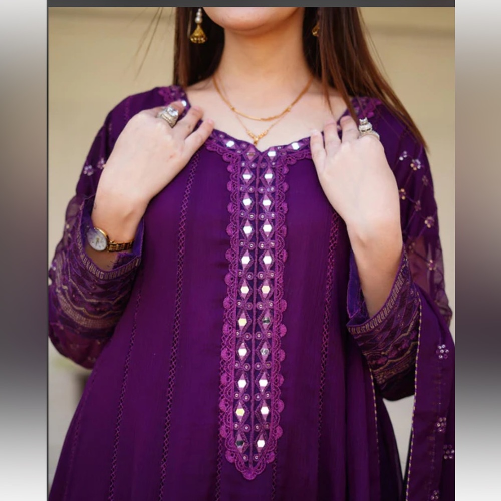 3 piece suit maxi anarkali - Picture 4 of 12